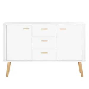 Lausanne Sideboard 136x40 cm Vit/Natur - Förvaring Begränsat antal