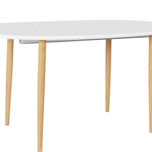 Köp online Gaeta Matbord Ovalt 160 cm Vit/Natur - Möbler
