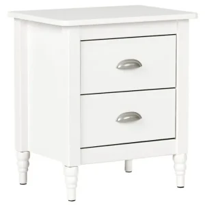 Reapris Sängbord Shillington Vit, Silver Vit, Silver - Möbler