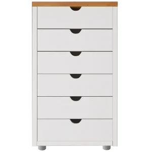 Byrå Tangen 39x34 cm 6 Lådor Vit - Förvaring Begränsat antal