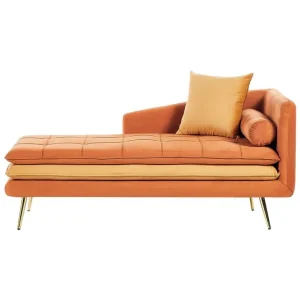 Schäslong Gonesse Orange, guld Orange, guld - Möbler Reapris