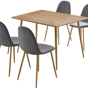Billigare Matgrupp Reddeer 120 cm Antracit/Natur - Möbler