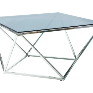 Silvero Soffbord 80 cm Glas/Silver - Möbler Köp nu