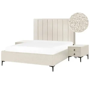 Kampanj Sovrumsset Sezanne Vit/Svart, 160x200 cm, Bouclé Vit/Svart, 160x200 cm, Bouclé - Möbler