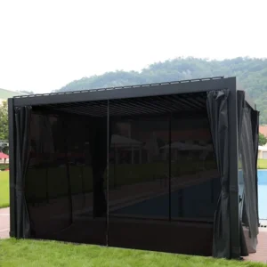 Sidoväggar till Paviljong Mirador 300x300 cm 4 st Svart Svart - Utemöbler & utemiljö Trygg betalning