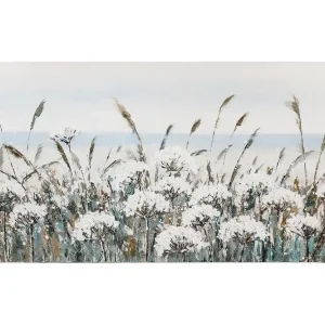 Oljemålning Vita ängblommor - Inredning Begränsad tid