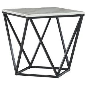 Sänkt pris Charmlee Sidobord 50 cm Vit/Svart - Möbler