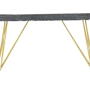 Begränsad tid Nunierra Matbord 140 cm Svart/Guld - Möbler