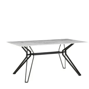 Erbjudande Ballina Matbord 160 cm Vit/Svart - Möbler