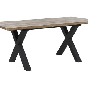 Utförsäljning Lawtey Matbord 180 cm Förlängningsbart Ljus Trä/Svart - Möbler