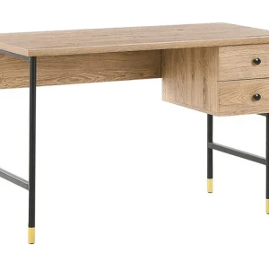 Beställ idag Assaria Skrivbord 120 cm med Förvaring 2 Lådor Ljust Trä - Möbler