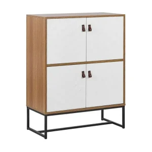 Extra rabatt Nueva Skänk 76x39 cm Ljusbrun/Vit - Förvaring