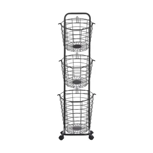 Ayapal Metallställ 37 cm 3 Korgar Svart - Förvaring Handla nu
