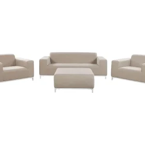 Nedsatt pris Hughen Loungegrupp Utomhus 5-sits Beige - Utemöbler & utemiljö