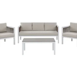 Sista chansen Columbero Loungegrupp Utomhus 5-sits Vit/Brun - Utemöbler & utemiljö