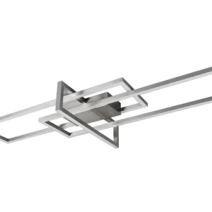 Beställ nu Trio Lighting Salinas LED Plafond borstad stål Borstad stål - Belysning