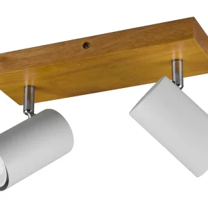 risnedsättning Trio Lighting Marley spot 2L GU10 mattvit/ trä Matt vit/Trä - Belysning