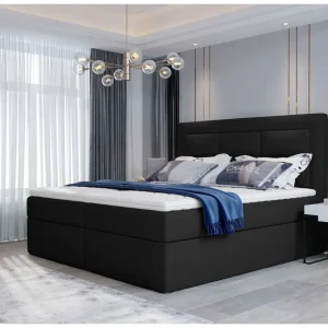 Vivera Sängpaket 140x200 cm Läder/Svart - Möbler Outlet