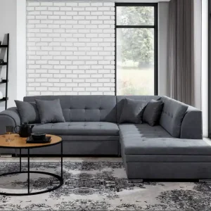 Moclino Soffa med Schäslong Höger Grå - Möbler Utförsäljning