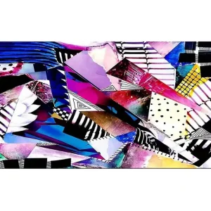 Beställ idag Canvastavla YTY Geometric Flerfärgad 120x50 cm - Inredning