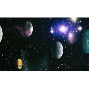 Snabb leverans Canvastavla YTY Outer Space Flerfärgad 120x50 cm - Inredning