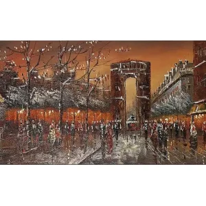 Rabatt Canvastavla YTY Cities & Countries Flerfärgad 120x50 cm - Inredning