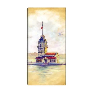 Bästa pris Canvastavla DKY Cities & Countries Flerfärgad 50x120 cm - Inredning