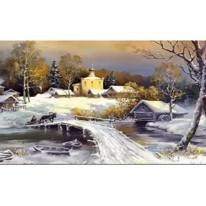 I lager Canvastavla YTY Landscape & Nature Flerfärgad 120x50 cm - Inredning