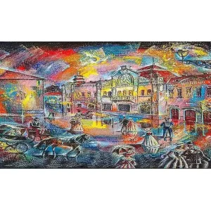 Canvastavla YTY Buildings & Cityscapes Flerfärgad 120x50 cm - Inredning Begränsat antal