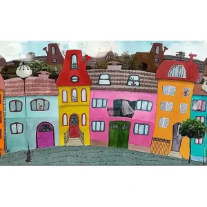 Nedsatt pris Canvastavla YTY Buildings & Cityscapes Flerfärgad 120x50 cm - Inredning
