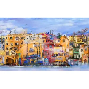Reapris Canvastavla YTY Buildings & Cityscapes Flerfärgad 120x50 cm - Inredning