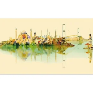 Canvastavla YTY Cities & Countries Flerfärgad 120x50 cm - Inredning Sista chansen
