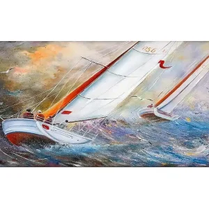 Canvastavla YTY Nautical & Beach Flerfärgad 120x50 cm - Inredning Kundfavorit