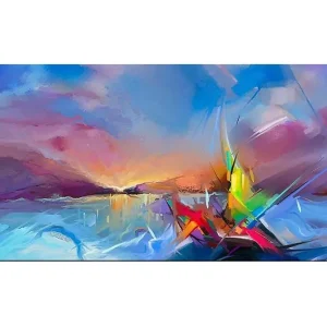 Snabb frakt Canvastavla YTY Abstract & Fractals Flerfärgad 120x50 cm - Inredning