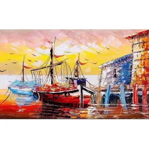 Sänkt pris Canvastavla YTY Nautical & Beach Flerfärgad 120x50 cm - Inredning