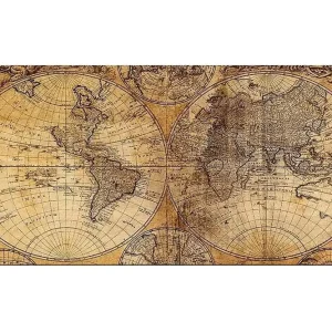 Canvastavla YTY Map Flerfärgad 120x50 cm - Inredning Handla nu