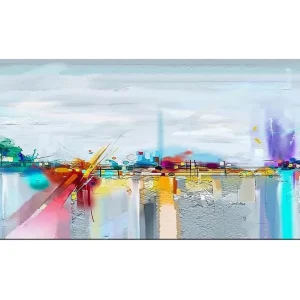 Handla nu Canvastavla YTY Cities & Countries Flerfärgad 120x50 cm - Inredning