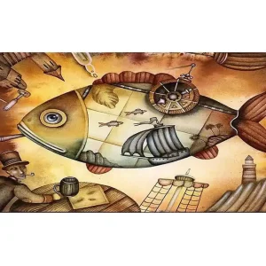 Canvastavla YTY Animals Flerfärgad 120x50 cm - Inredning Nyhet