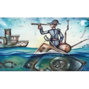 I lager Canvastavla YTY Nautical & Beach Flerfärgad 120x50 cm - Inredning