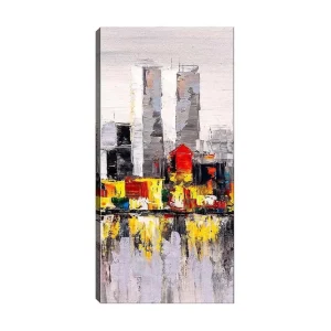 Trygg betalning Canvastavla DKY Cities & Countries Flerfärgad 50x120 cm - Inredning