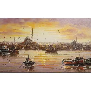 Begränsat erbjudande Canvastavla YTY Cities & Countries Flerfärgad 120x50 cm - Inredning