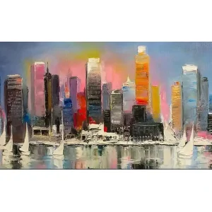 Canvastavla YTY Cities & Countries Flerfärgad 120x50 cm - Inredning Fynd
