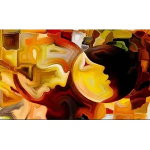 Canvastavla YTY Abstract & Fractals Flerfärgad 120x50 cm - Inredning risnedsättning