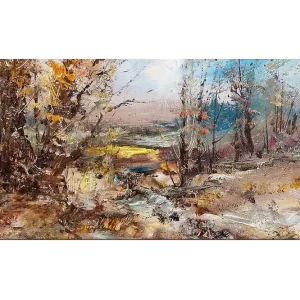 Snabb frakt Canvastavla YTY Landscape & Nature Flerfärgad 120x50 cm - Inredning