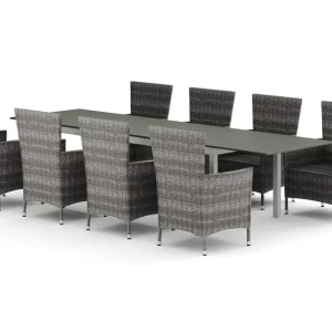 Tunis utomhus matgrupp förlängningsbart 205/305x90 cm med 8 Thor utefåtöljer - Utemöbler Utförsäljning