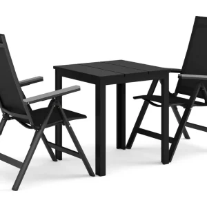 Tunis utomhus caféset 70x70 cm med 2 Monaco Light positionsstolar - Utemöbler Extra rabatt