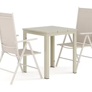 Tunis utomhus caféset 70x70 cm med 2 Maggie positionsstolar - Utemöbler Säker betalning