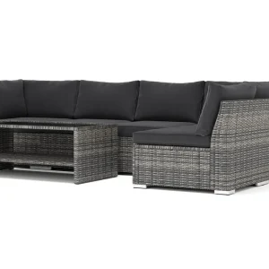 Wisconsin utomhus L-soffa 5-sits vändbar - Utemöbler I lager