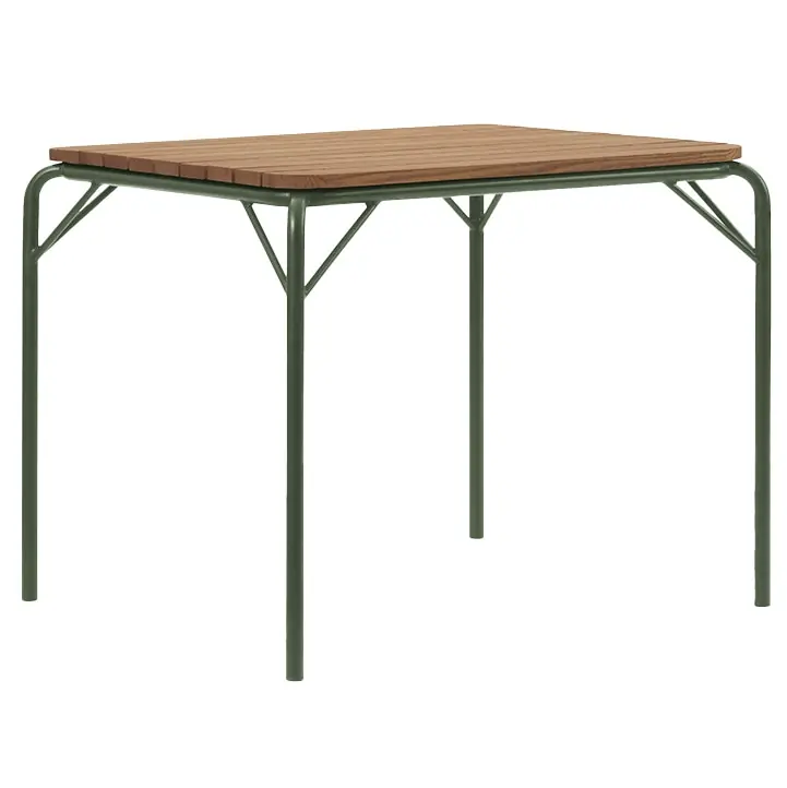 Rabatt Vig Bord 90x90 cm, Robiniaträ / Mörkgrön
