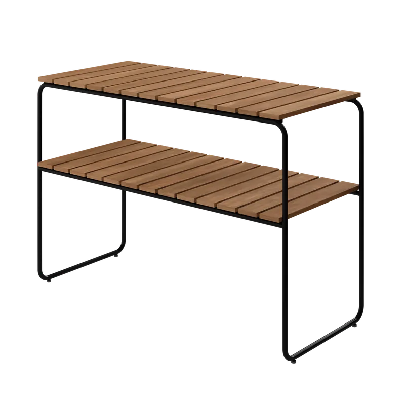 Trygg betalning L105 Avlastningsbord, Teak / Svart